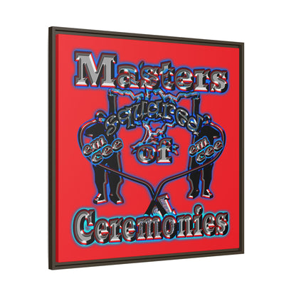 em cee squared - framed canvas art (red)