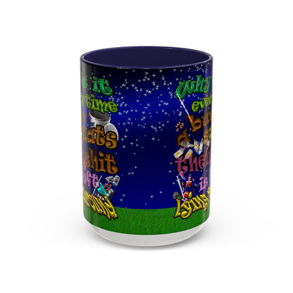 the bum's shit - Accent Mug ('snoops' background)