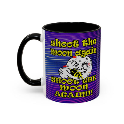 shoot the moon again - Accent Mug (purple wave)