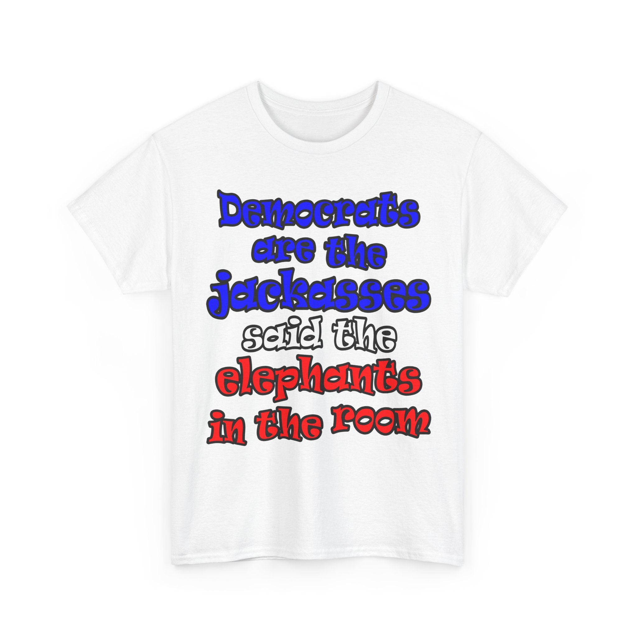 donkeys and elephants - Unisex Heavy Cotton Tee