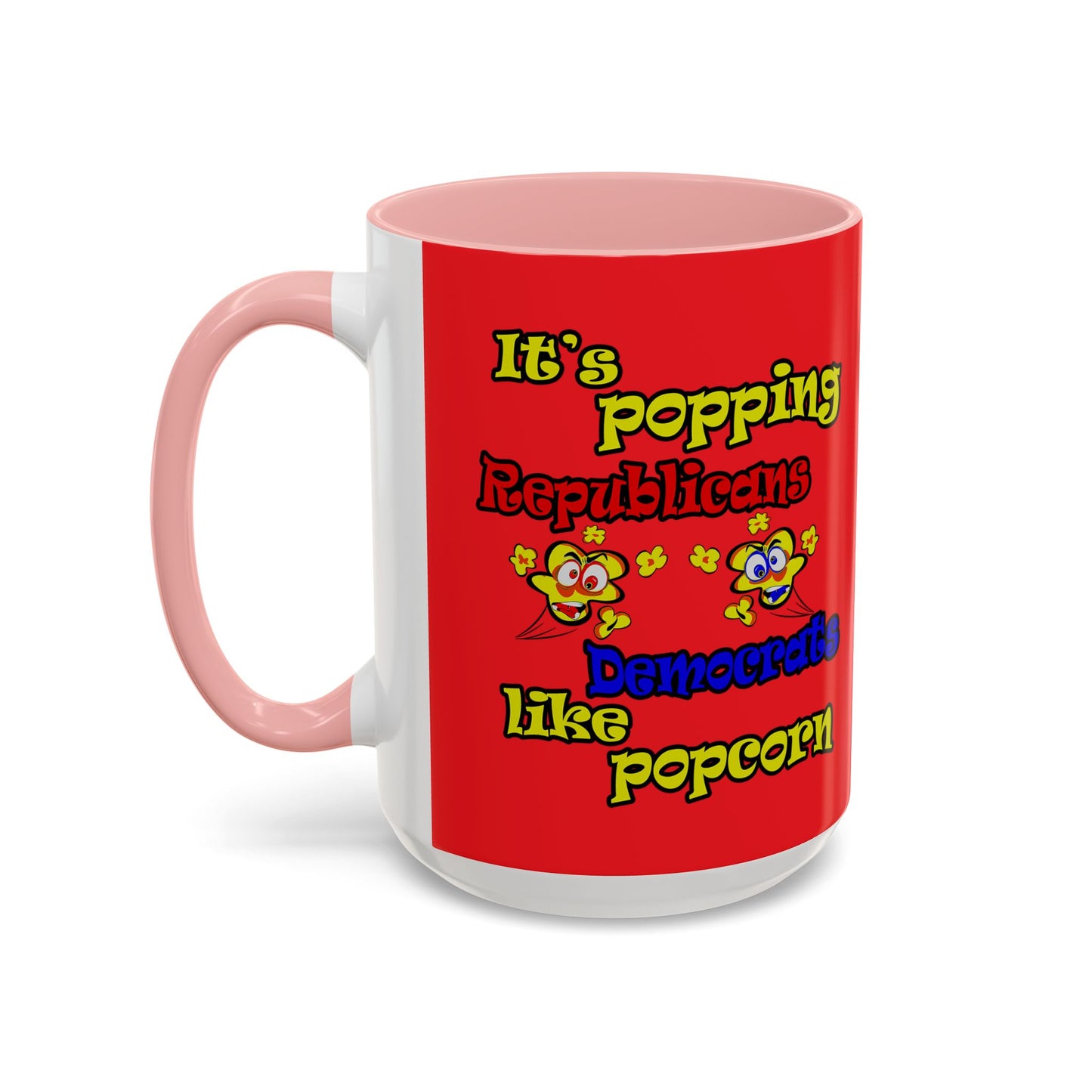 popping like popcorn - Accent Mug (red)