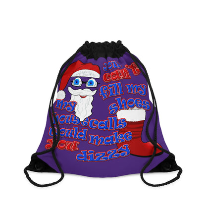 santa's shoes - Drawstring Bag (purple)