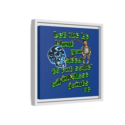 og - framed canvas art (dark blue)