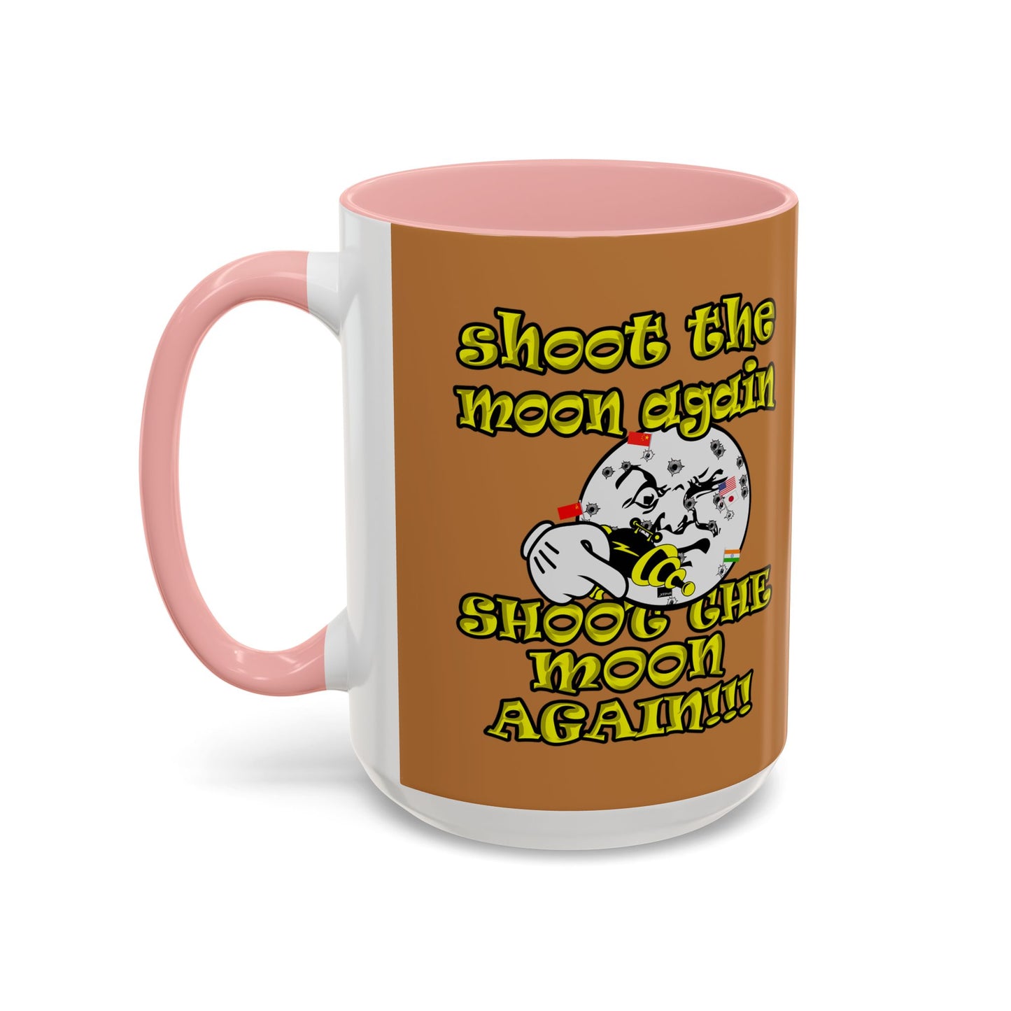 shoot the moon again - Accent Mug (light brown)