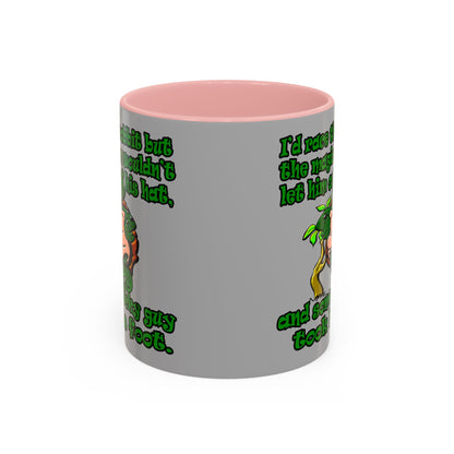 turtle race - Accent Mug (light grey)