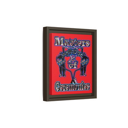em cee squared - framed canvas art (red)