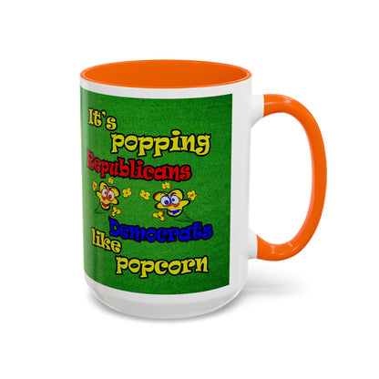 popping like popcorn - Accent Mug (green turf)