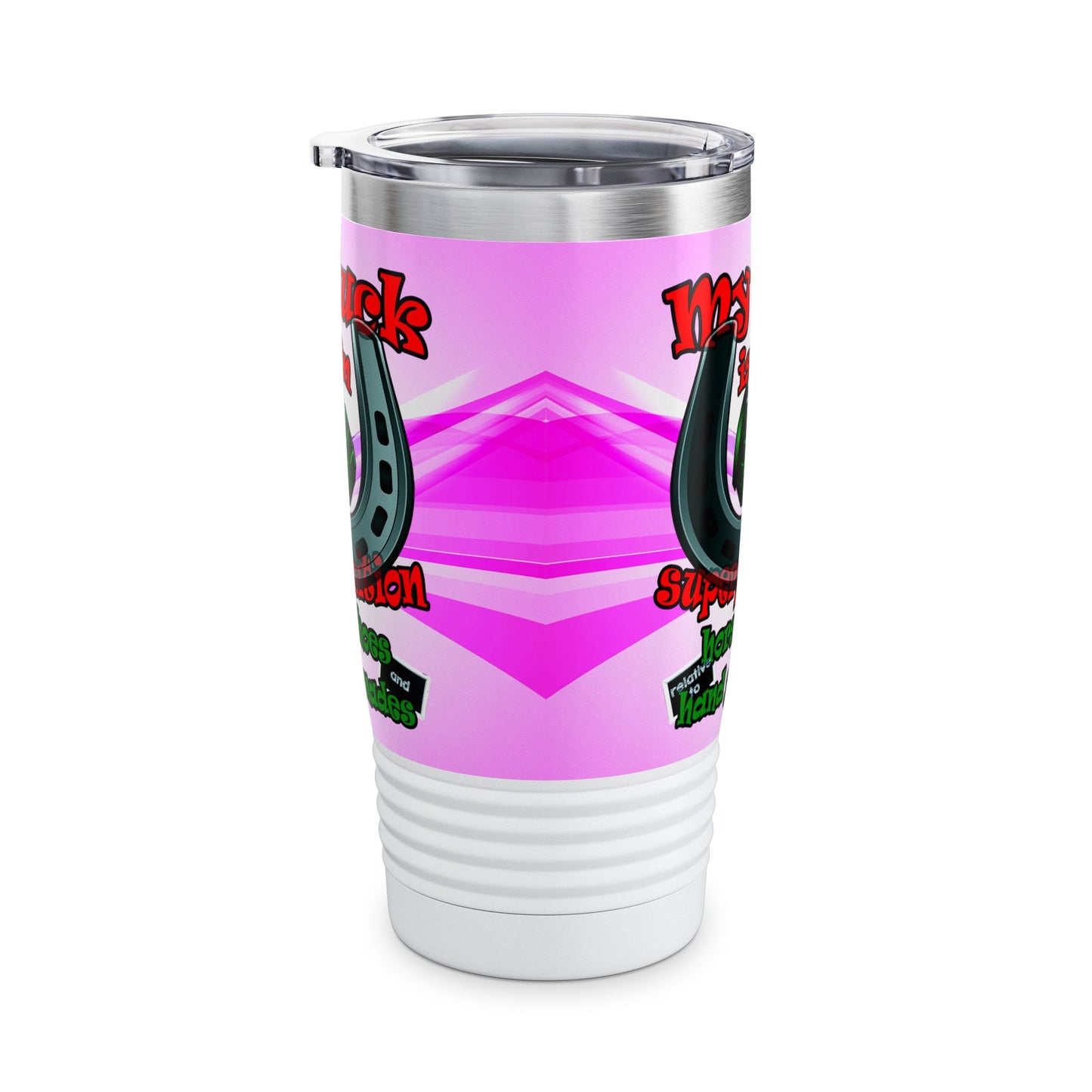 my luck - Ringneck Tumbler, 20oz (light blue-pink wave)
