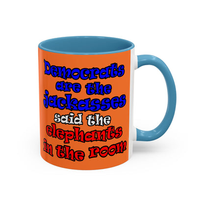 donkeys and elephants - Accent Mug (crusta)