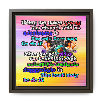 doggystyle - framed canvas art (color blur)