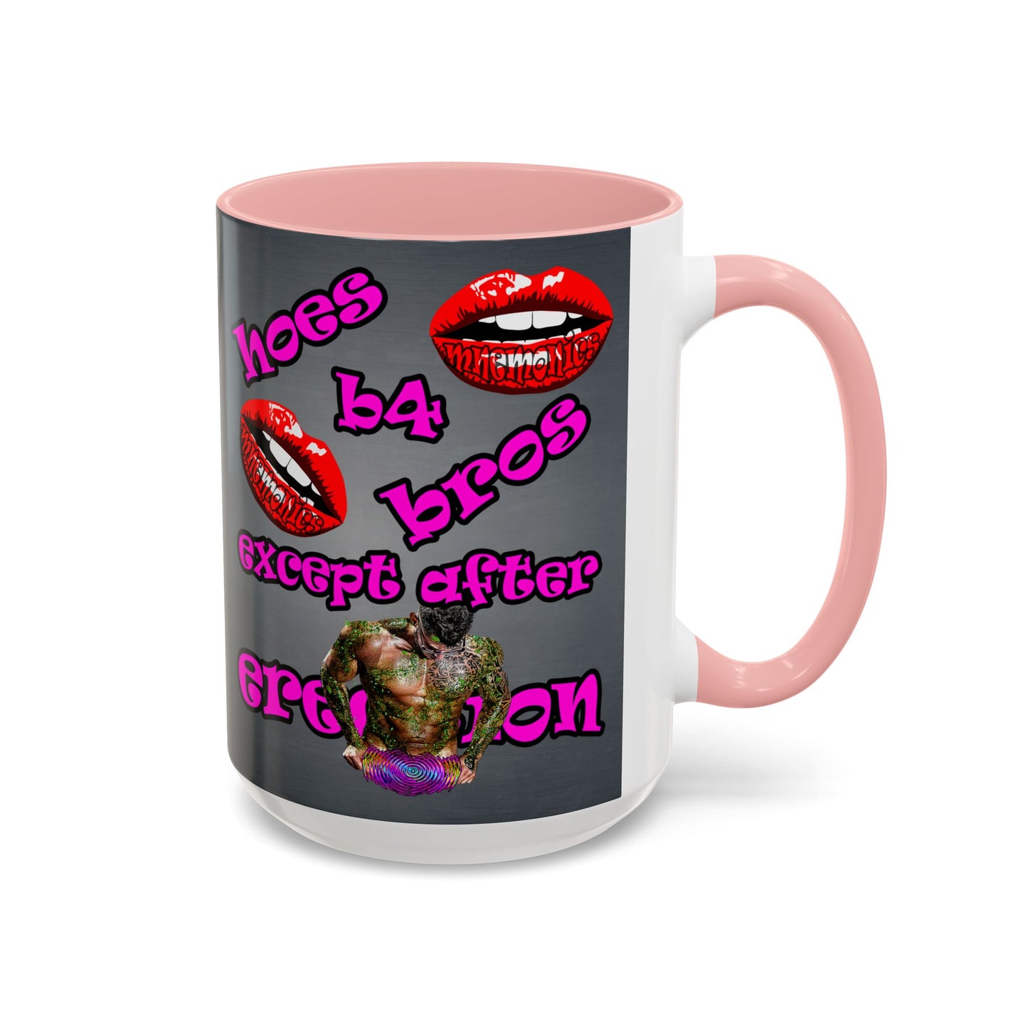 hoes b4 bros - Accent Mug (grey-light grey)