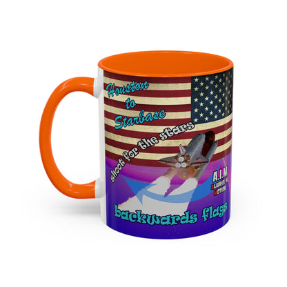 shoot for the stars - Accent Mug (purple-pink wave)