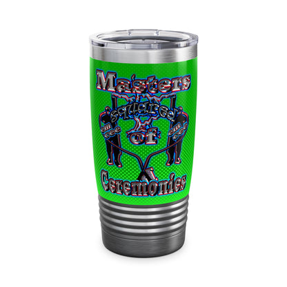 em cee squared - Ringneck Tumbler, 20oz (logo green)