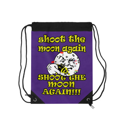 shoot the moon again - Drawstring Bag (purple)