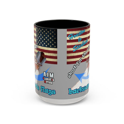 shoot for the stars - Accent Mug (light grey)