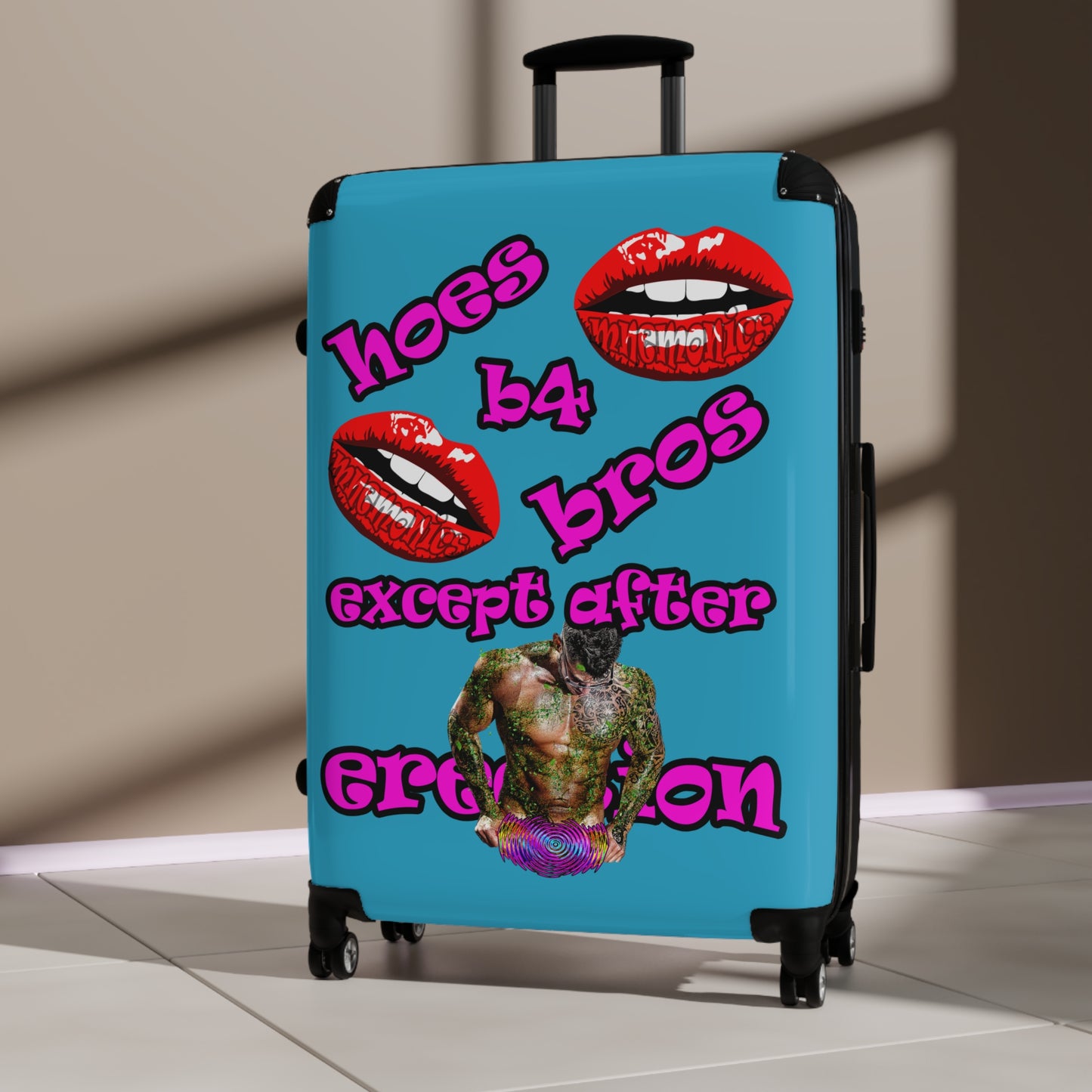 hoes b4 bros - Suitcase (turquoise)