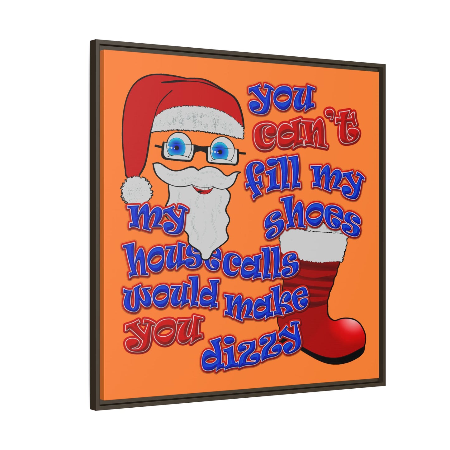 santa's shoes - framed canvas art (crusta)