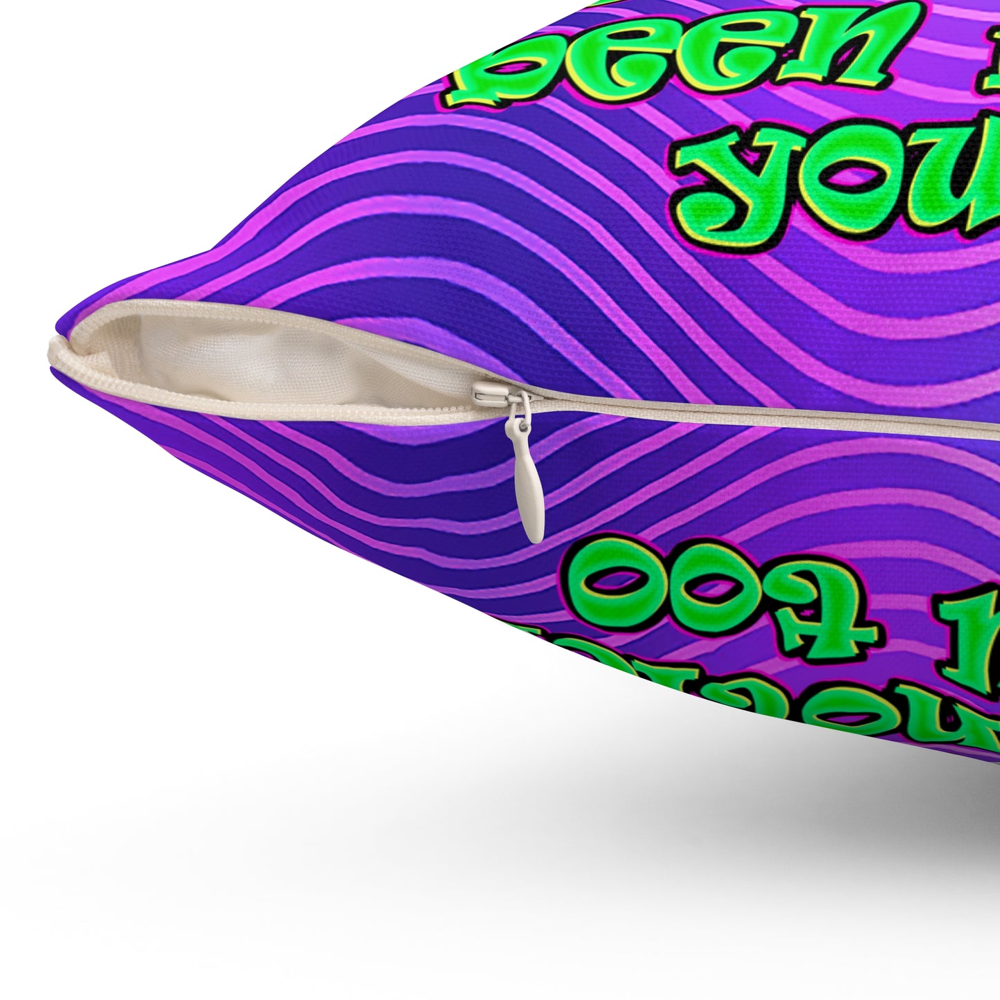 noticed you noticing - Spun Polyester Square Pillow - (purple wave)
