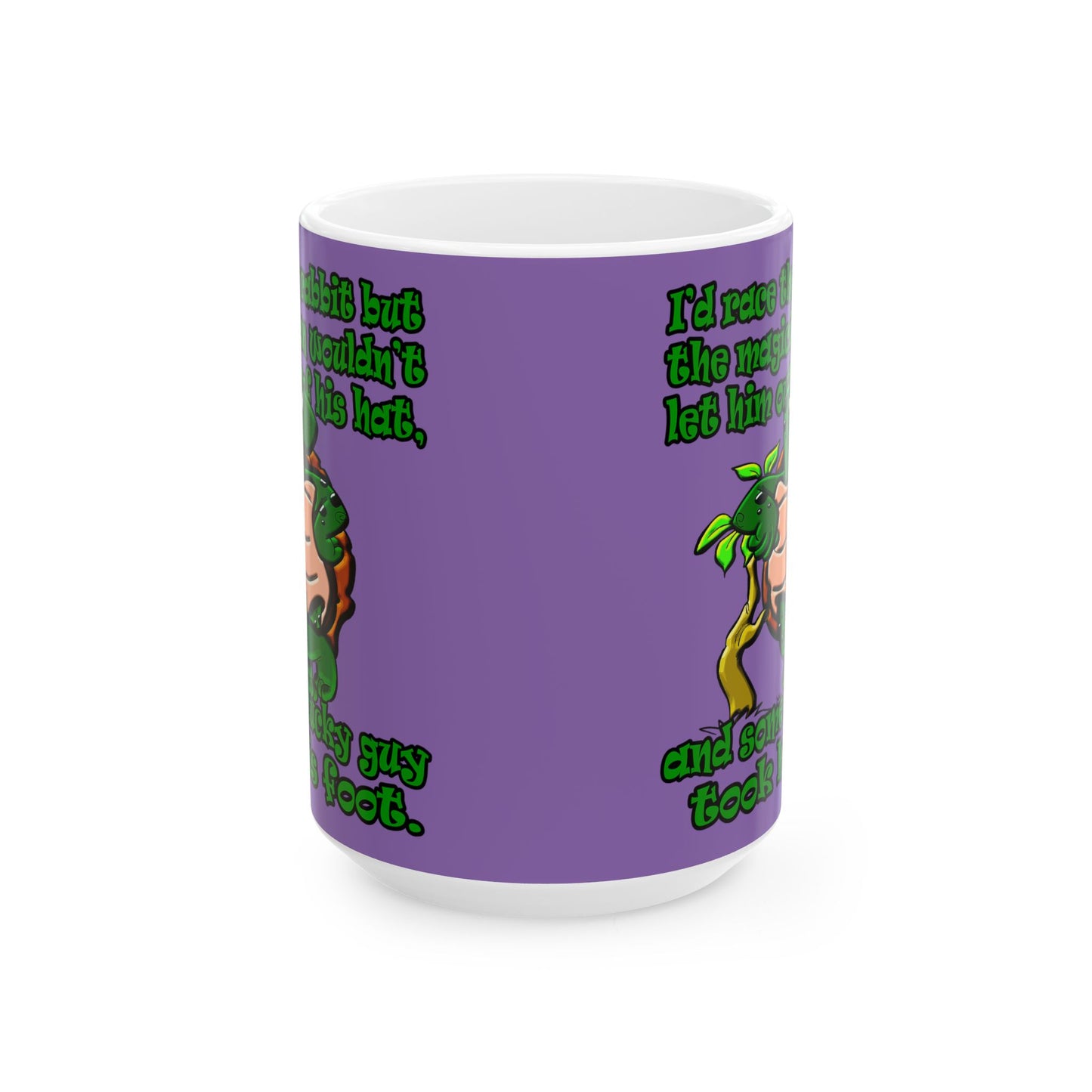 turtle race - White Mug (light purple)