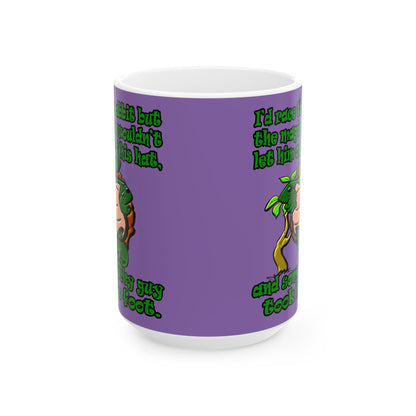 turtle race - White Mug (light purple)