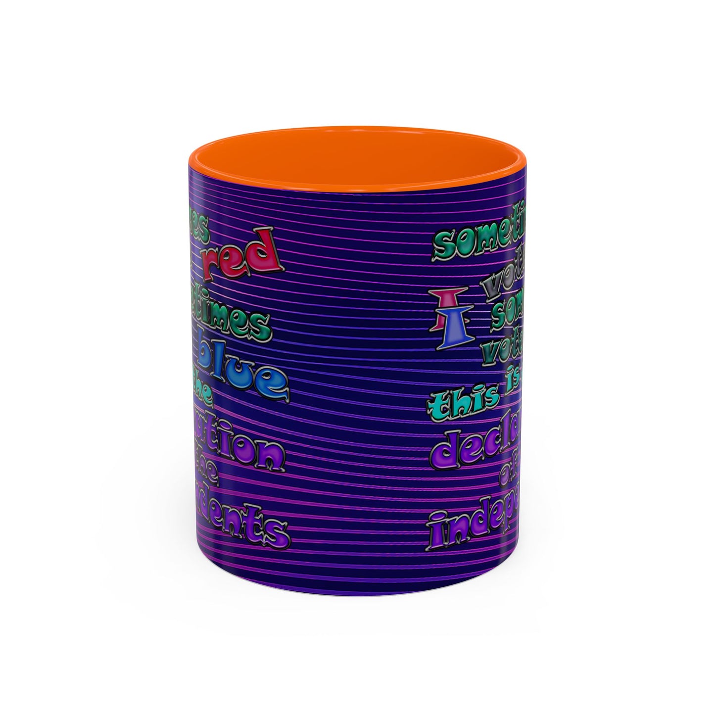 declaration of the independents - Accent Mug (purple wave)