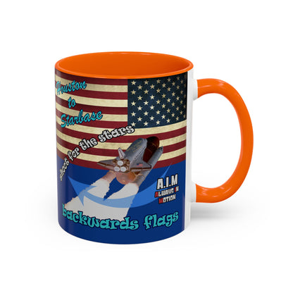 shoot for the stars - Accent Mug (dark blue)