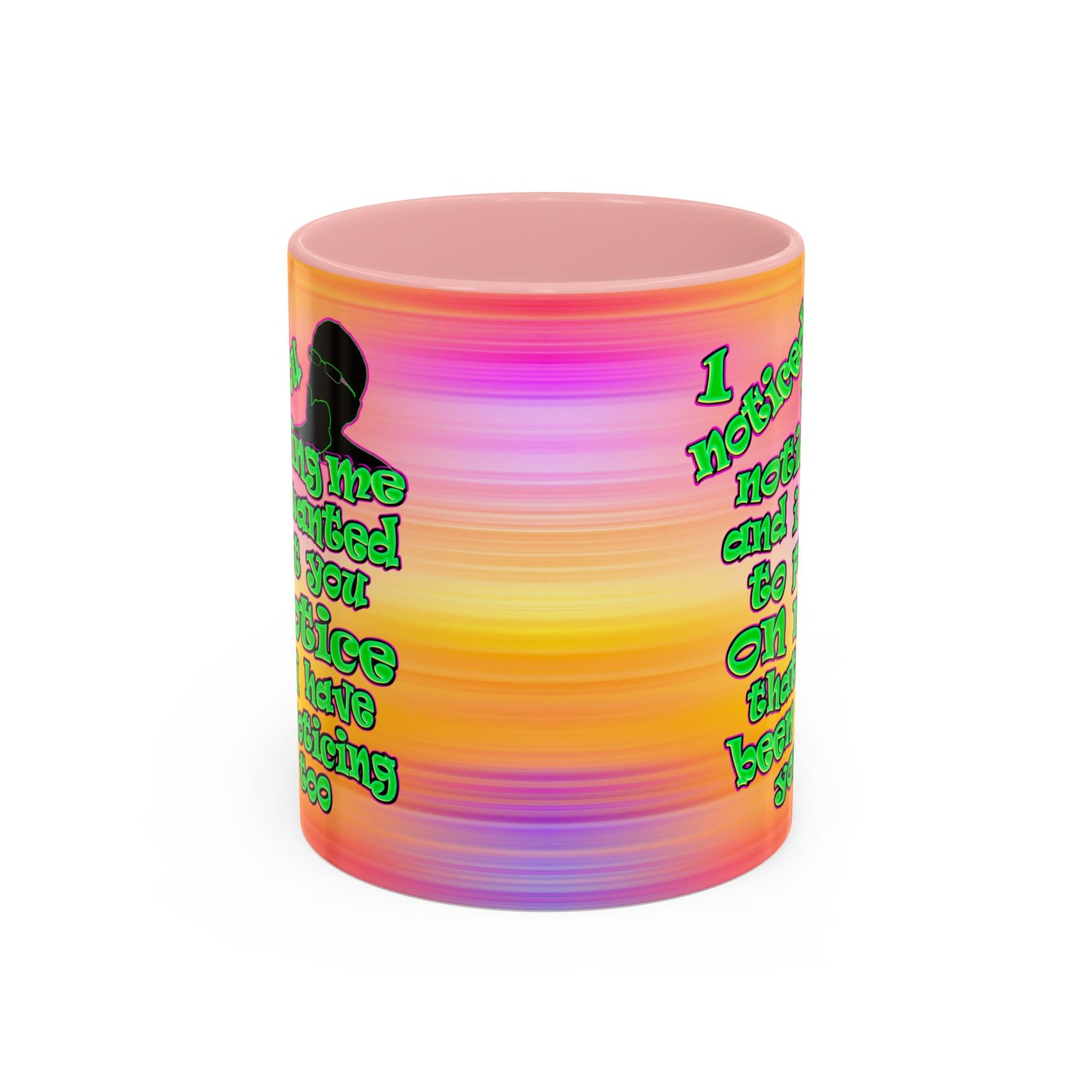 noticed you noticing - Accent Mug (color blur)