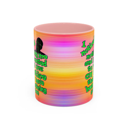 noticed you noticing - Accent Mug (color blur)
