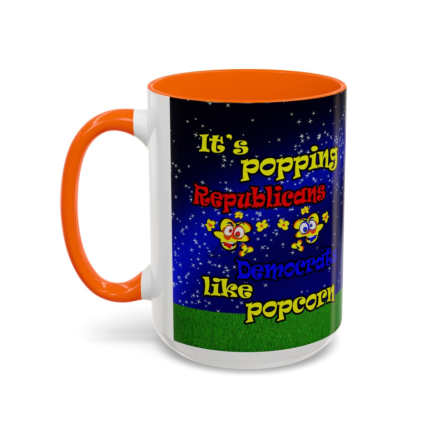 popping like popcorn - Accent Mug ('snoops' background)
