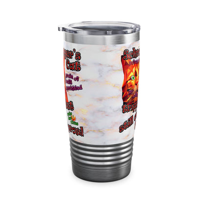 schrodinger's cat - Ringneck Tumbler, 20oz (white marble)
