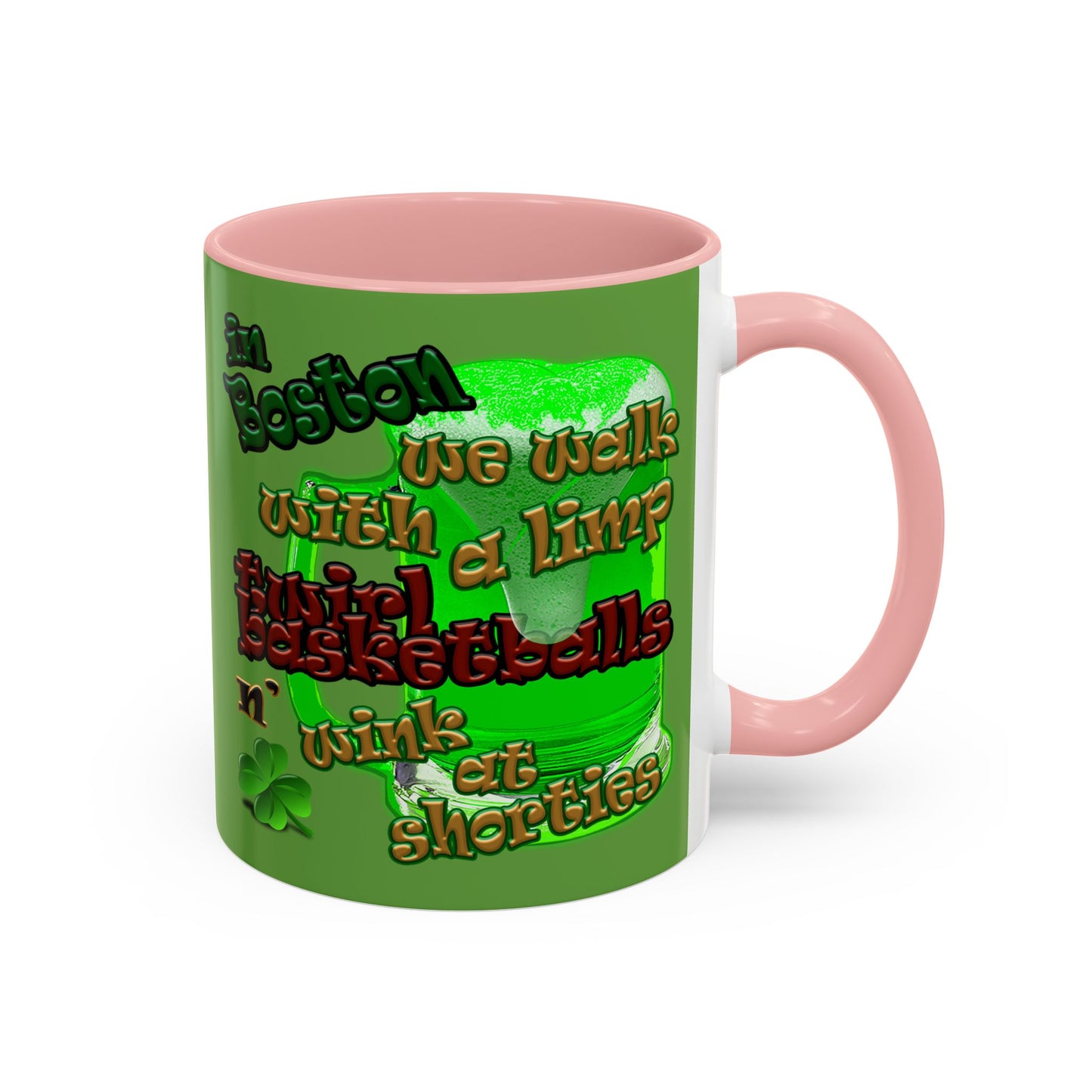 celtics logo - Accent Mug (green)