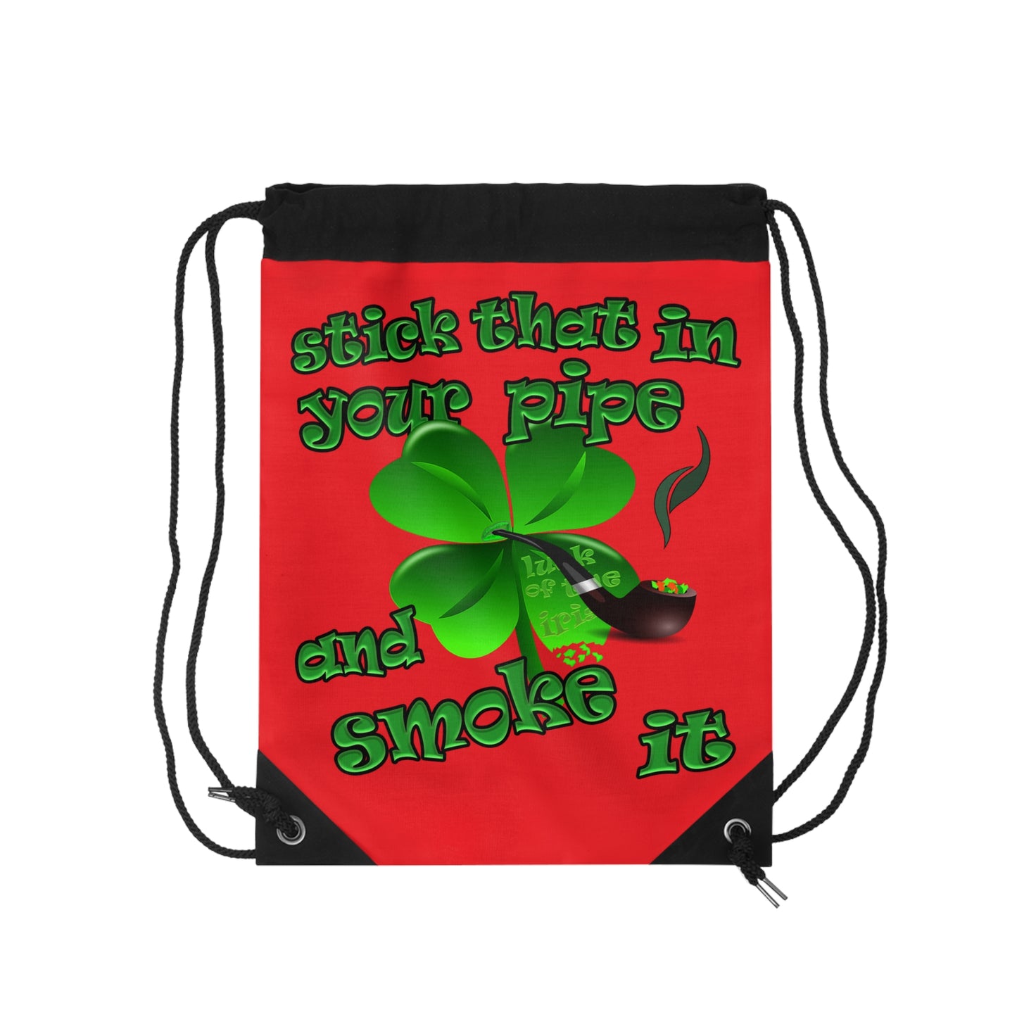celtics logo - Drawstring Bag (red)