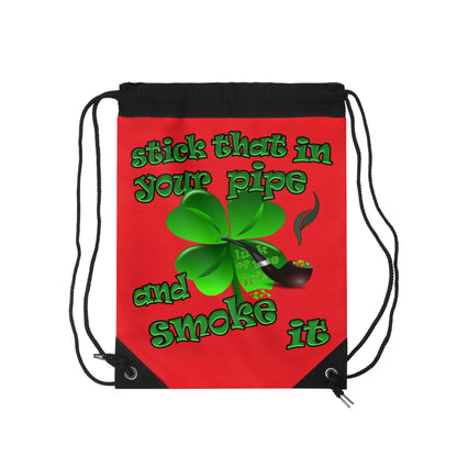 celtics logo - Drawstring Bag (red)