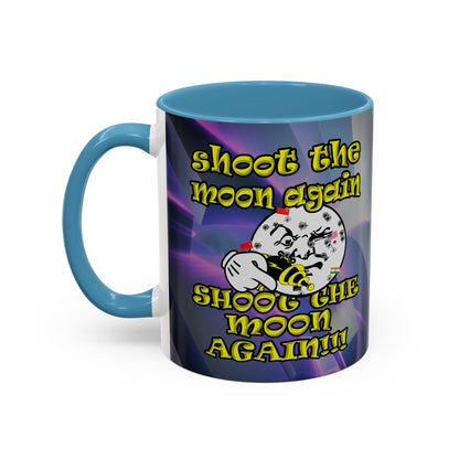 shoot the moon again - Accent Mug (grey-pink wave)