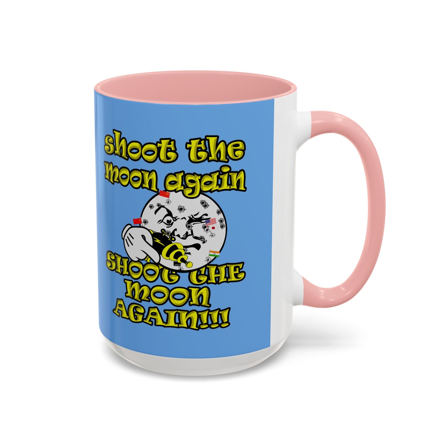 shoot the moon again - Accent Mug (light blue)