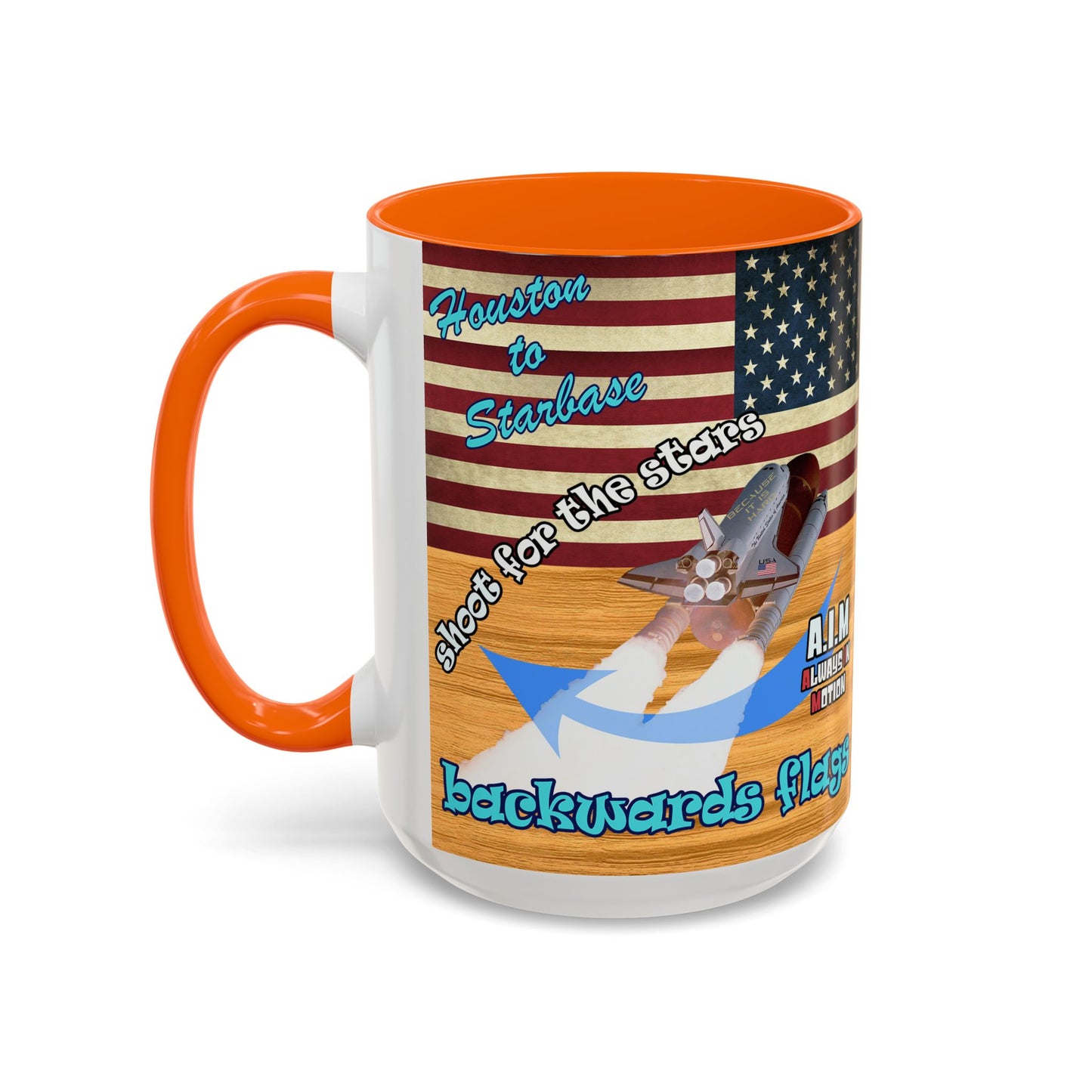 shoot for the stars - Accent Mug (butterscotch wood finish)