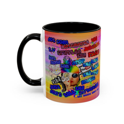 drop the beat - Accent Mug (color blur)