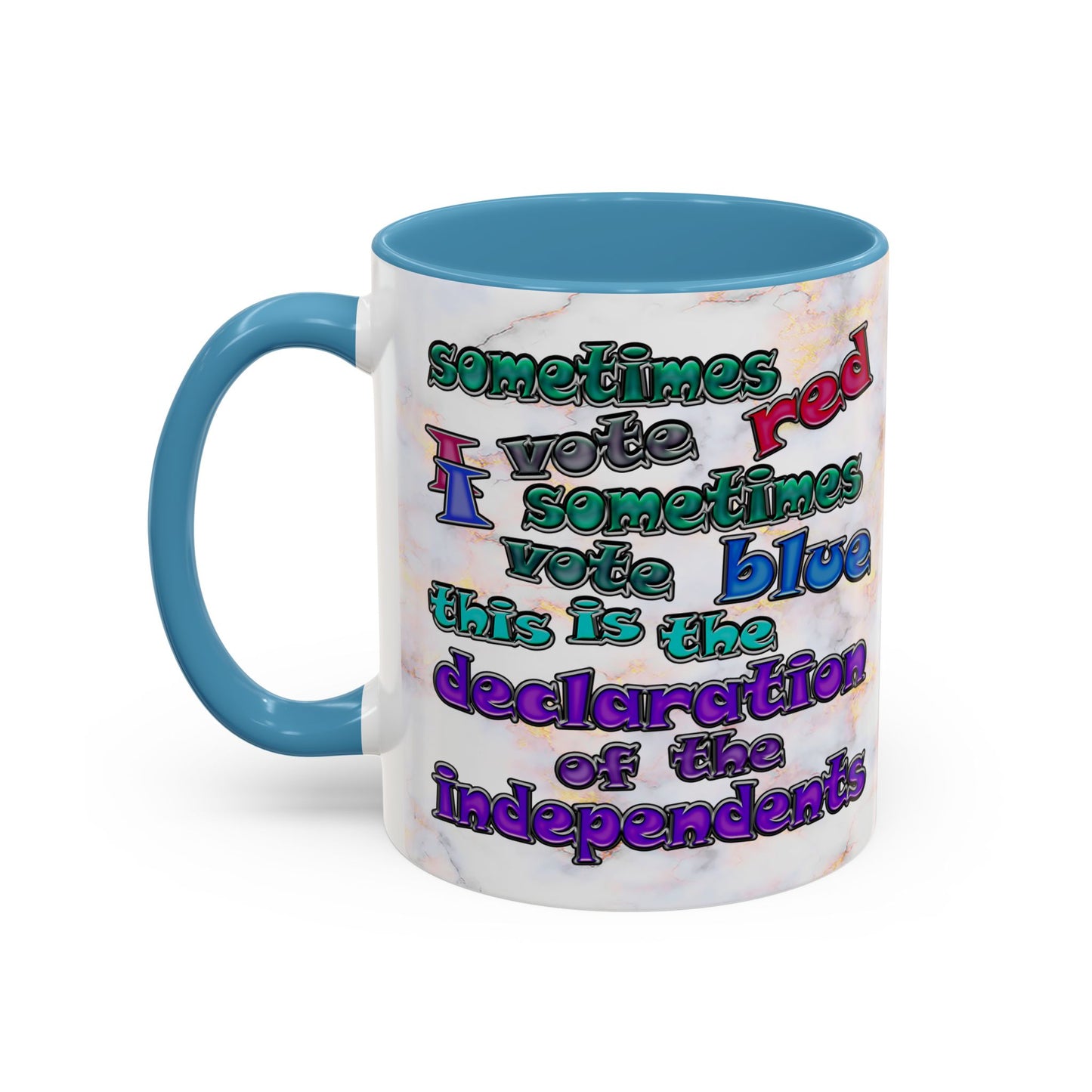 declaration of the independents - Accent Mug (white marble)
