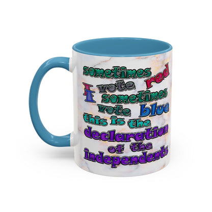 declaration of the independents - Accent Mug (white marble)