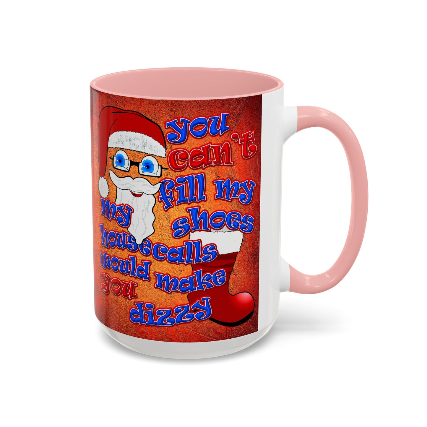santa's shoes - Accent Mug (burnt orange)