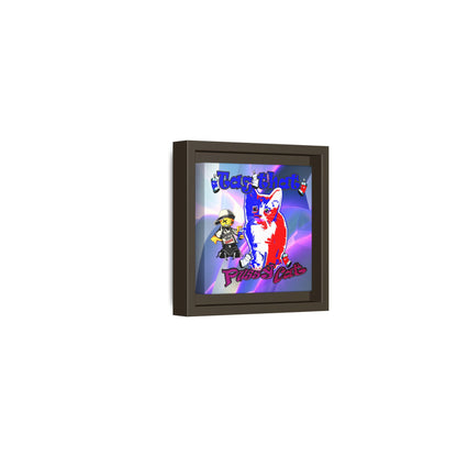 tag that - framed canvas art (grey-pink wave)
