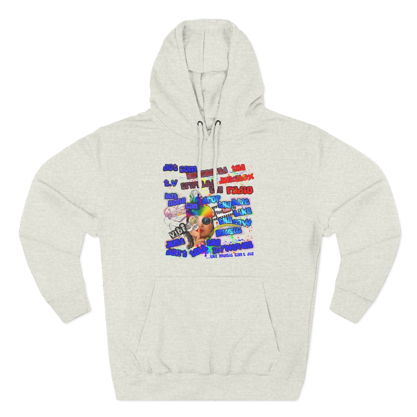 drop the beat - Three-Panel Fleece Hoodie