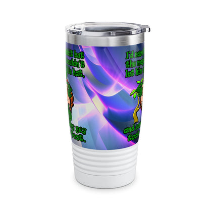 turtle race - Ringneck Tumbler, 20oz (grey-pink wave)