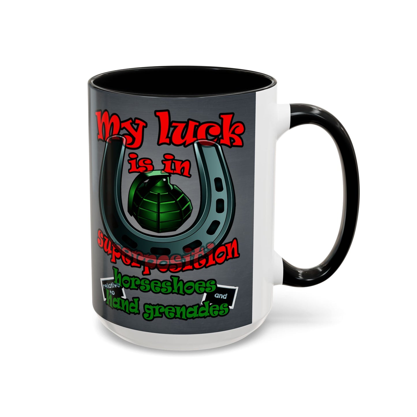 my luck - Accent Mug (grey-light grey)