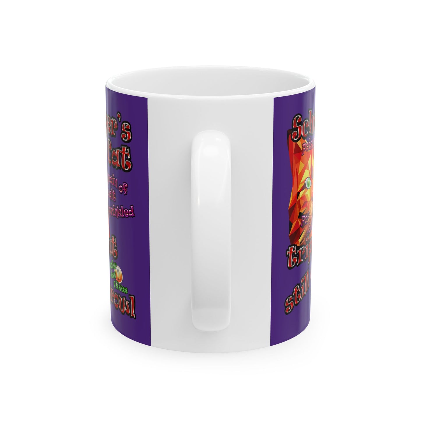 schrodinger's cat - White Mug (purple)