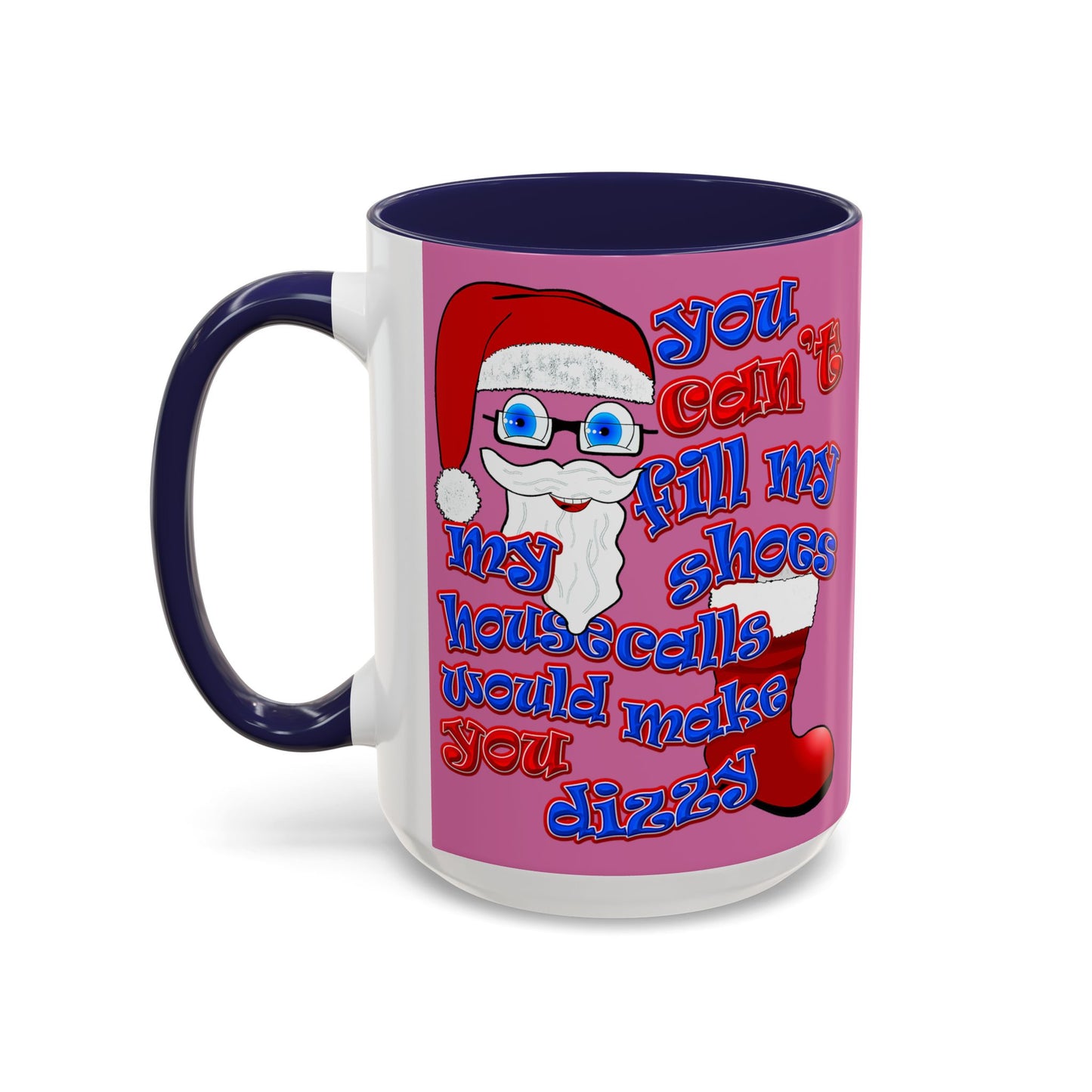 santa's shoes - Accent Mug (light pink)