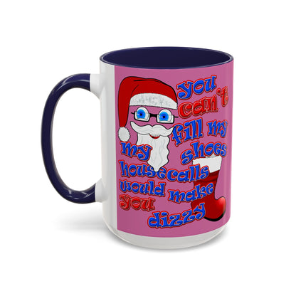 santa's shoes - Accent Mug (light pink)