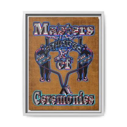 em cee squared - framed canvas art (brown papyrus)
