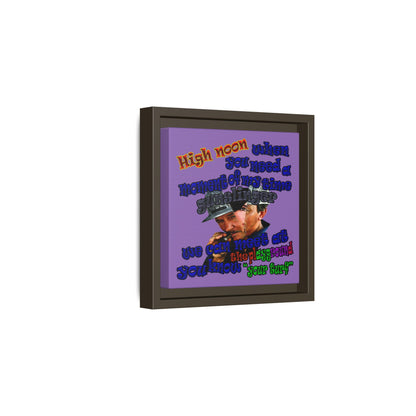 high noon - framed canvas art (light purple)