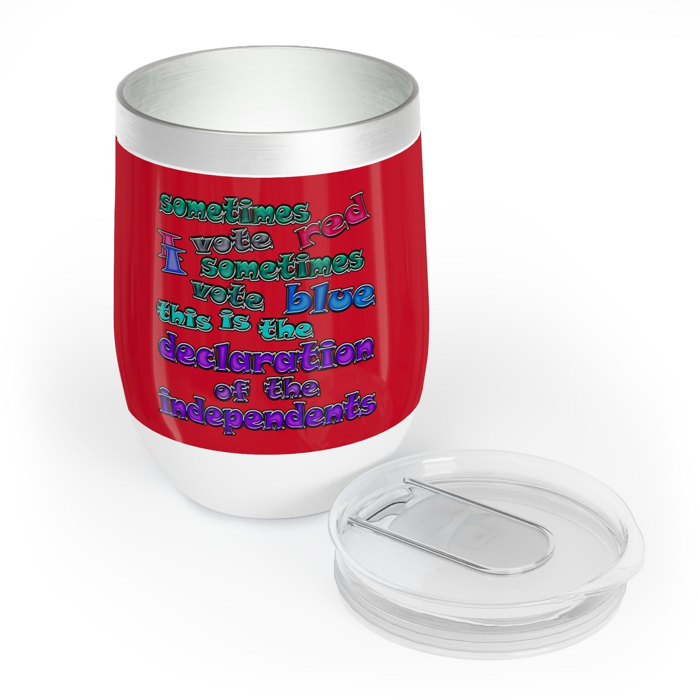 declaration of the independents - Chill Wine Tumbler (dark red)
